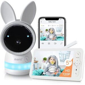 Video Baby Monitor, Audio Monitor with 2K Ultra HD WiFi Camera,5" Color Display